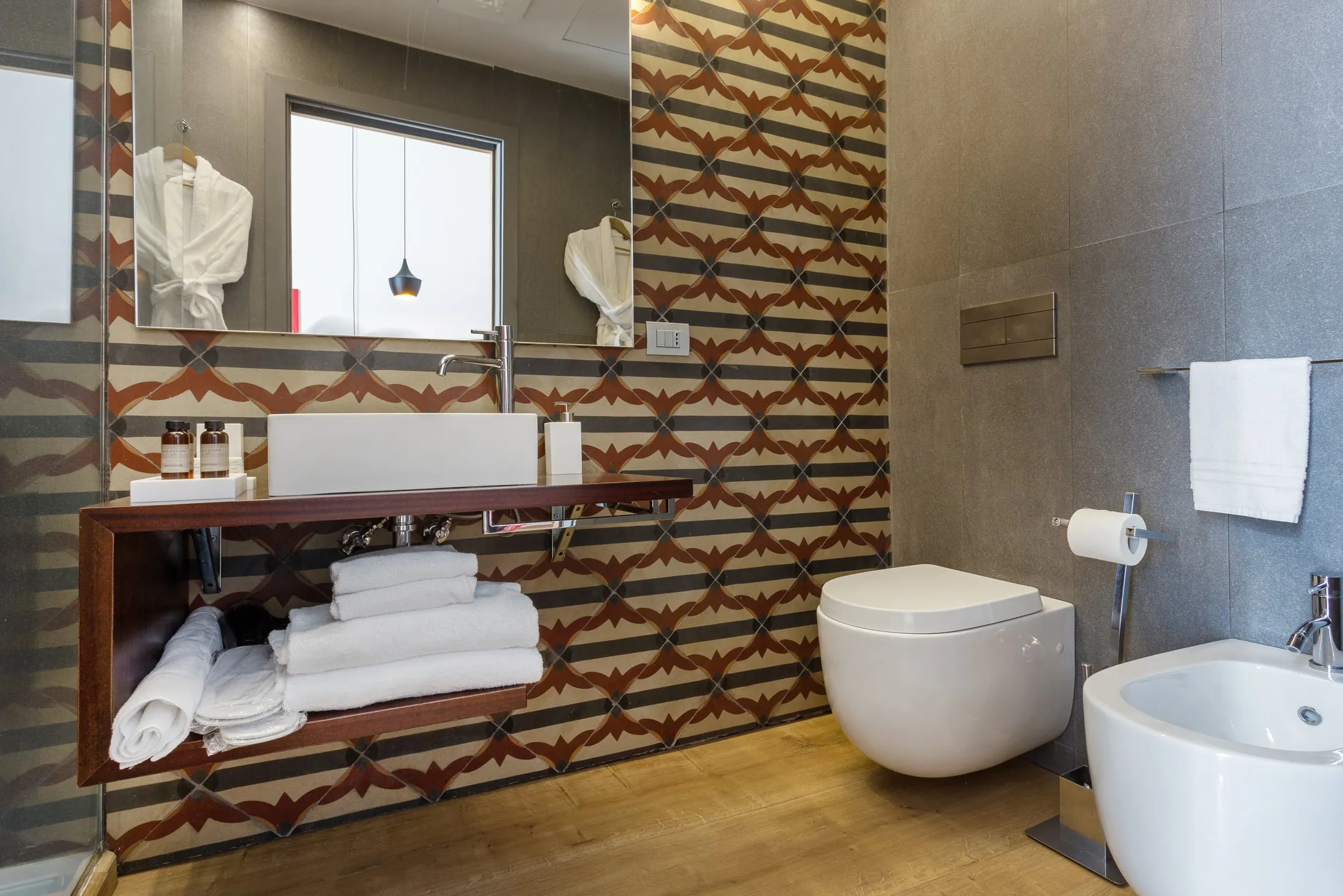 Il bagno privato di Room 01
